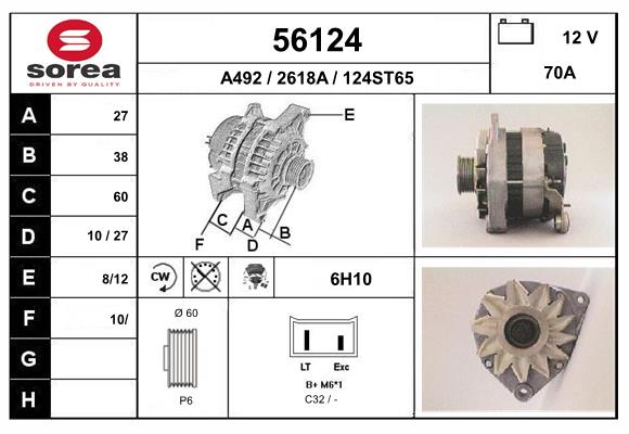 Generator / Alternator 56124 EAI