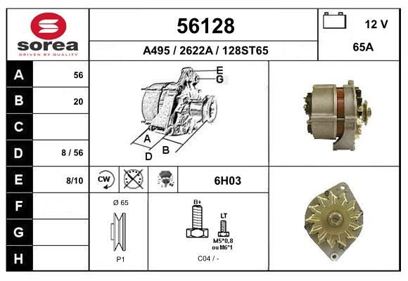 Generator / Alternator 56128 EAI