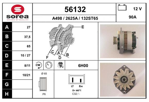 Generator / Alternator 56132 EAI