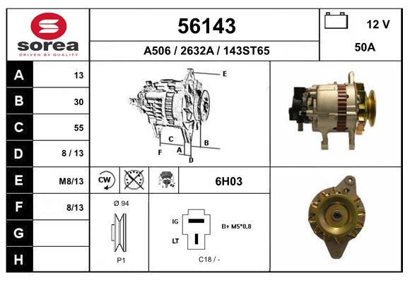 Generator / Alternator 56143 EAI