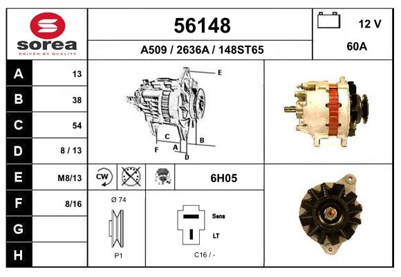 Generator / Alternator 56148 EAI