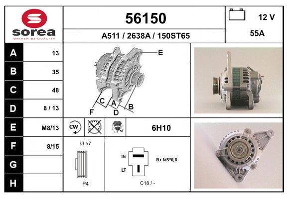 Generator / Alternator 56150 EAI