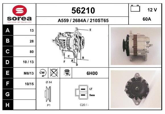 Generator / Alternator 56210 EAI