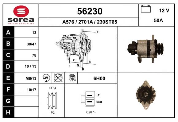 Generator / Alternator 56230 EAI