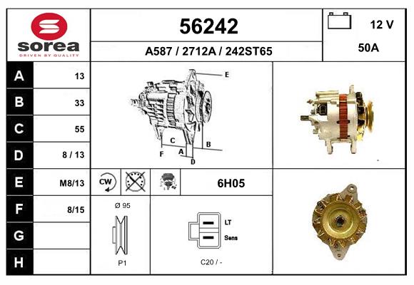 Generator / Alternator 56242 EAI