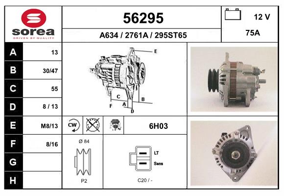 Generator / Alternator 56295 EAI