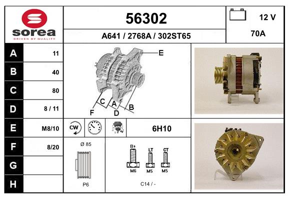 Generator / Alternator 56302 EAI