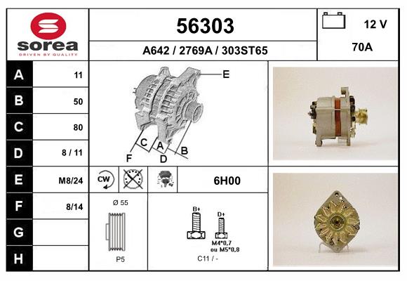Generator / Alternator 56303 EAI