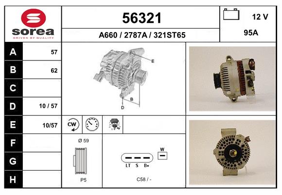 Generator / Alternator 56321 EAI