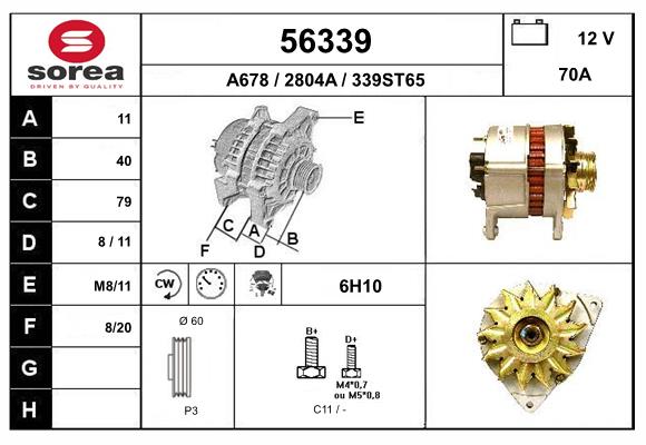 Generator / Alternator 56339 EAI