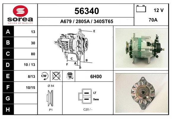 Generator / Alternator 56340 EAI