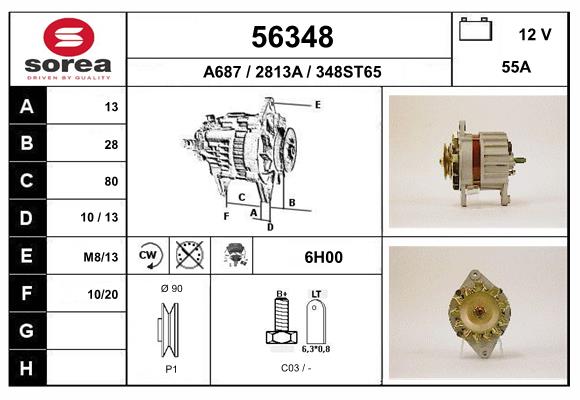 Generator / Alternator 56348 EAI