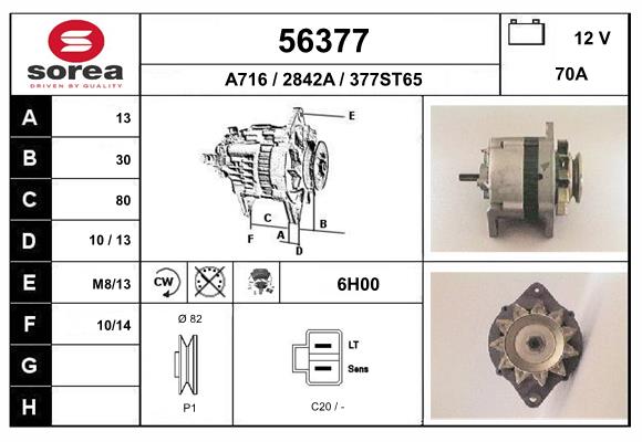 Generator / Alternator 56377 EAI