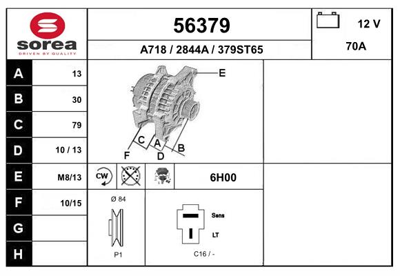 Generator / Alternator 56379 EAI