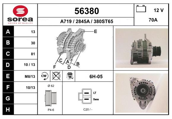 Generator / Alternator 56380 EAI