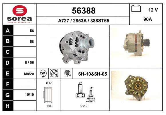 Generator / Alternator 56388 EAI