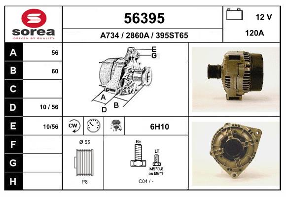 Generator / Alternator 56395 EAI