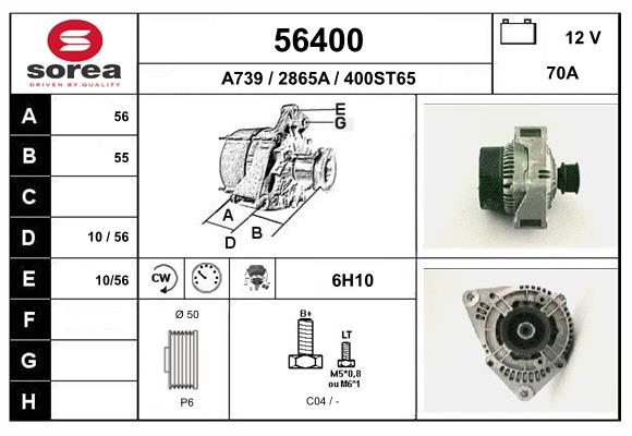 Generator / Alternator 56400 EAI
