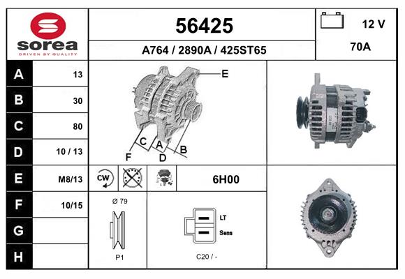 Generator / Alternator 56425 EAI