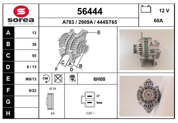 Generator / Alternator 56444 EAI