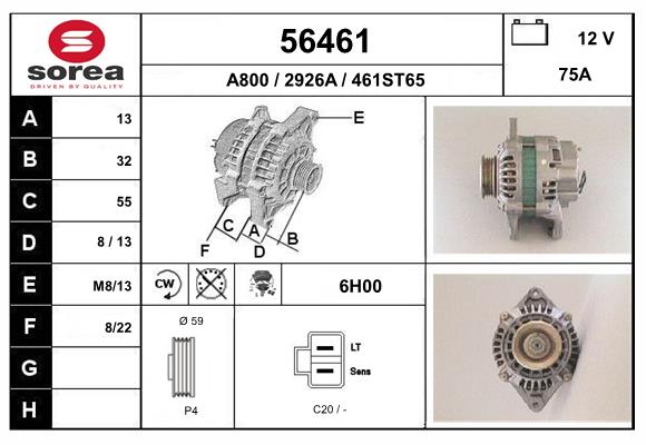 Generator / Alternator 56461 EAI