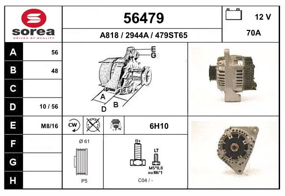 Generator / Alternator 56479 EAI