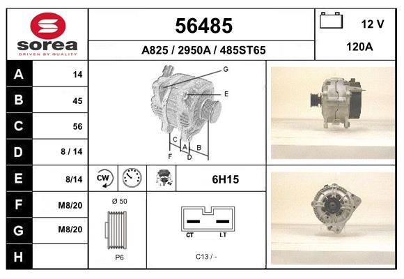 Generator / Alternator 56485 EAI
