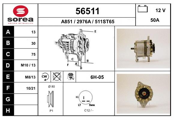 Generator / Alternator 56511 EAI