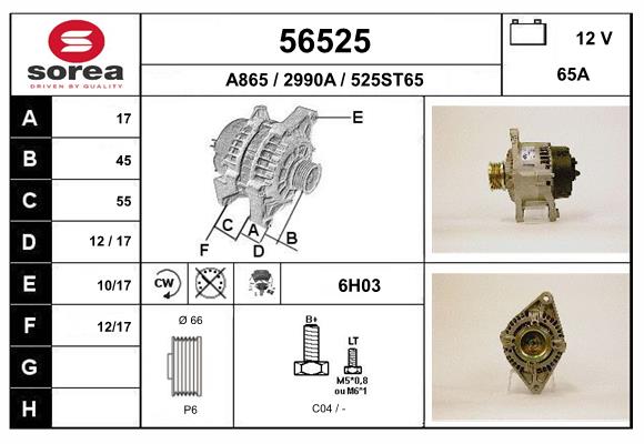 Generator / Alternator 56525 EAI
