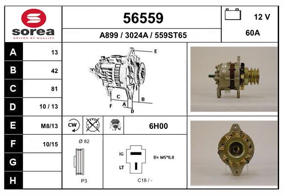 Generator / Alternator 56559 EAI