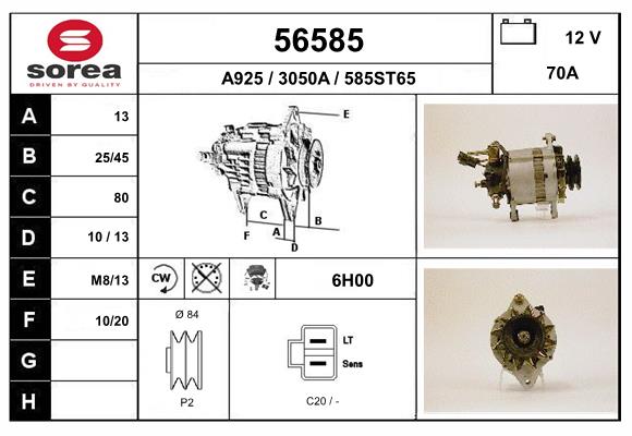 Generator / Alternator 56585 EAI
