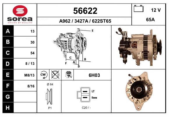 Generator / Alternator 56622 EAI