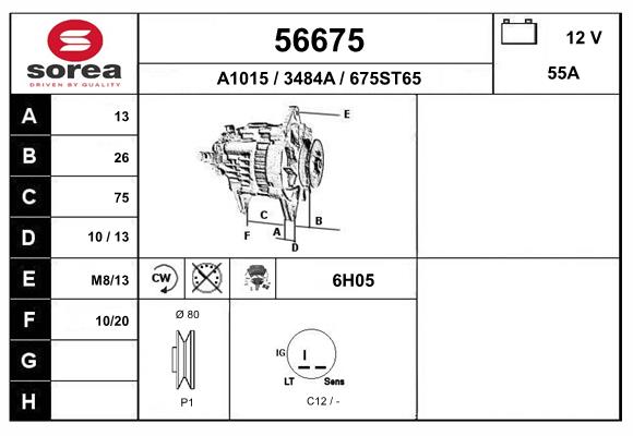 Generator / Alternator 56675 EAI
