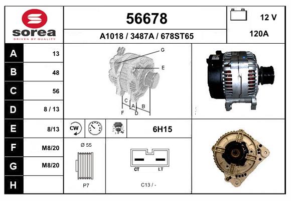 Generator / Alternator 56678 EAI