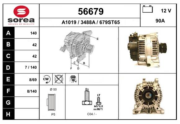 Generator / Alternator 56679 EAI