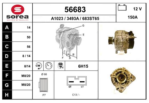 Generator / Alternator 56683 EAI