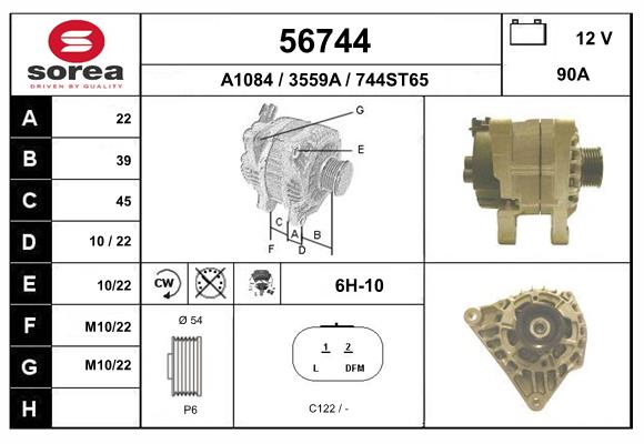 Generator / Alternator 56744 EAI