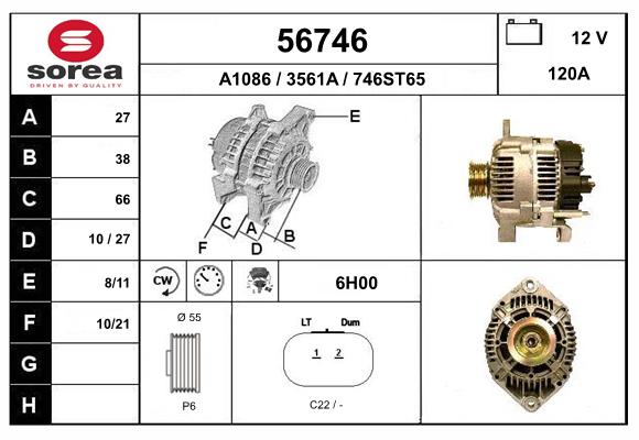 Generator / Alternator 56746 EAI