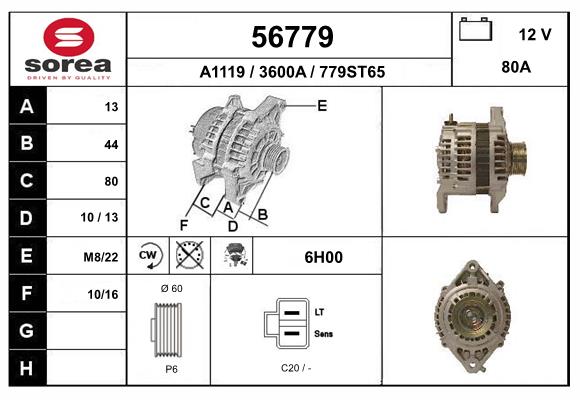 Generator / Alternator 56779 EAI