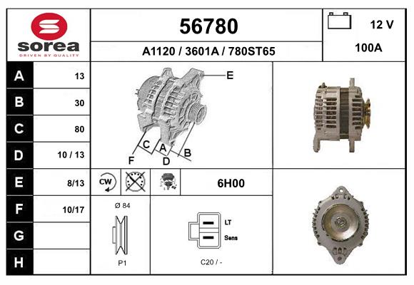 Generator / Alternator 56780 EAI