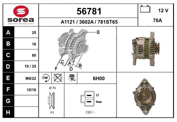Generator / Alternator 56781 EAI