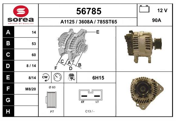 Generator / Alternator 56785 EAI