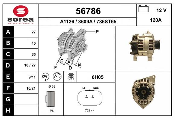 Generator / Alternator 56786 EAI