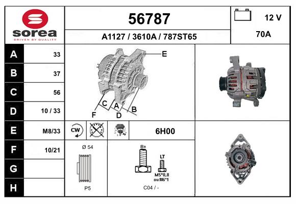 Generator / Alternator 56787 EAI