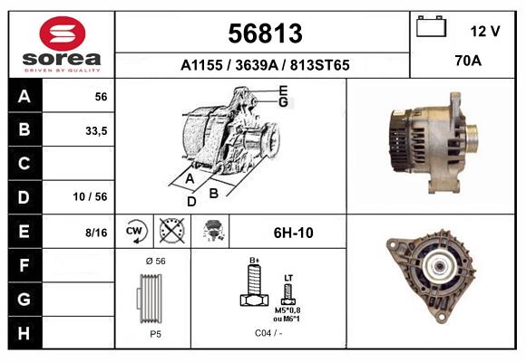 Generator / Alternator 56813 EAI
