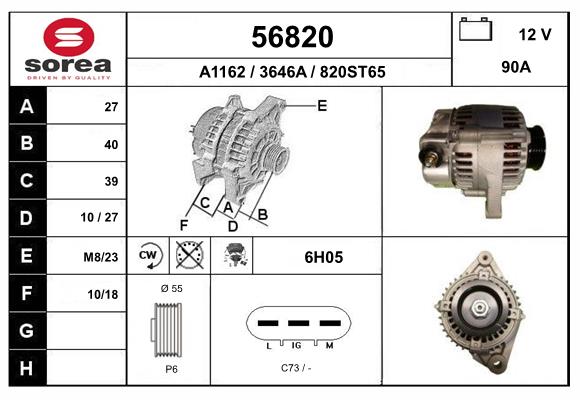 Generator / Alternator 56820 EAI