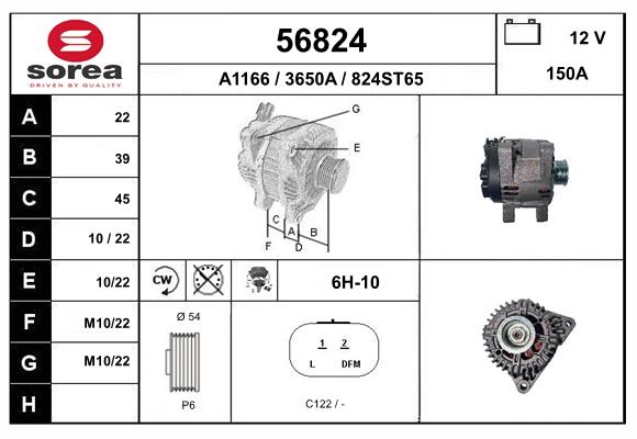 Generator / Alternator 56824 EAI