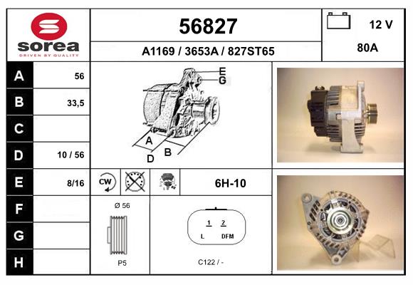 Generator / Alternator 56827 EAI