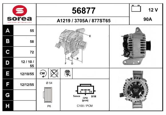 Generator / Alternator 56877 EAI