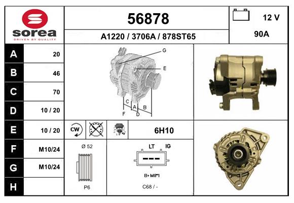 Generator / Alternator 56878 EAI
